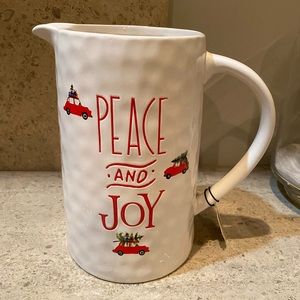 Ceramic Holiday Pitcher By Harvest Green Studio Designed In England